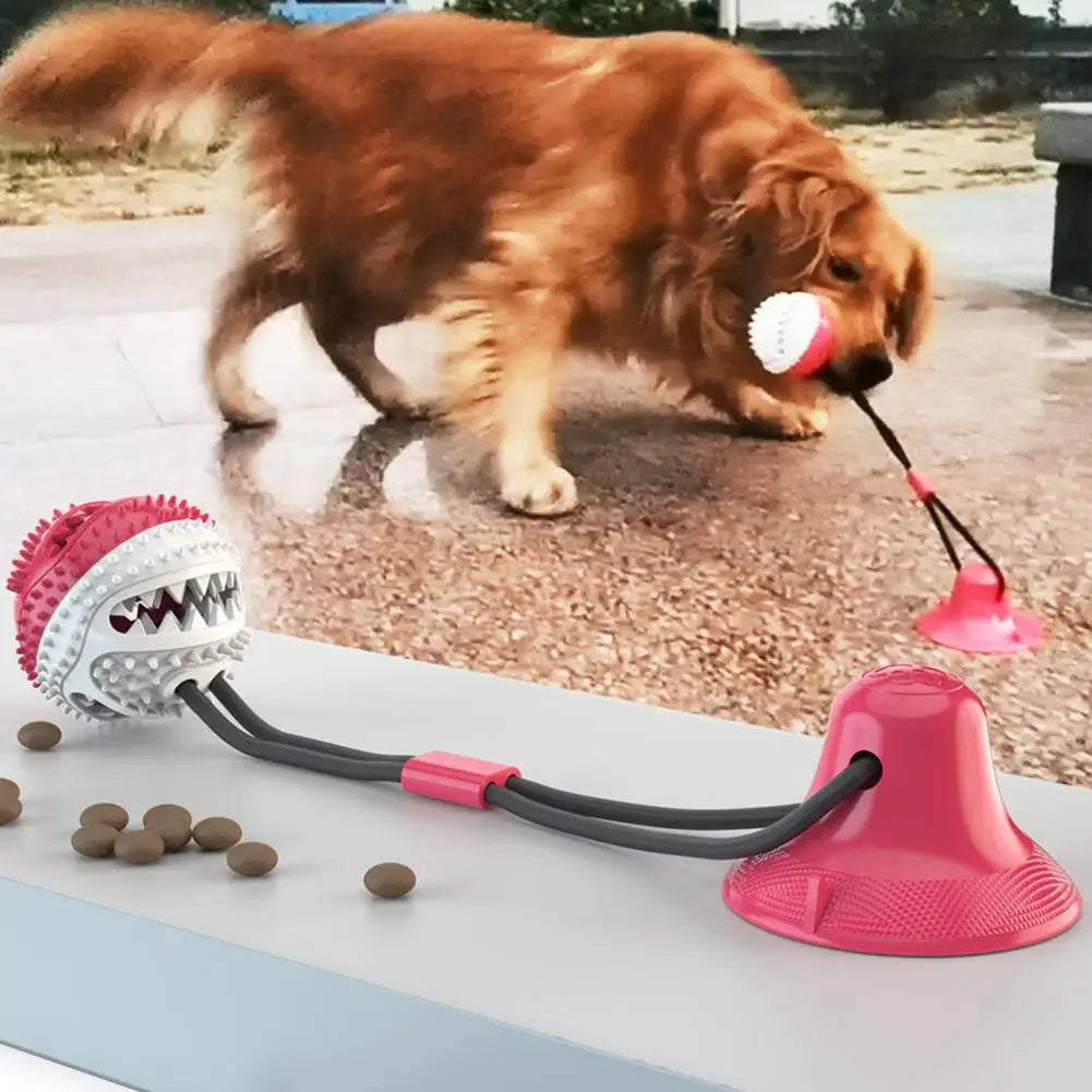 Dog Chew Toys,for Aggressive Chewers,Interactive Dog Suction Cup Toy,Teething Rope Toy,Dog Puzzle Treat Food Dispensing Ball Toy