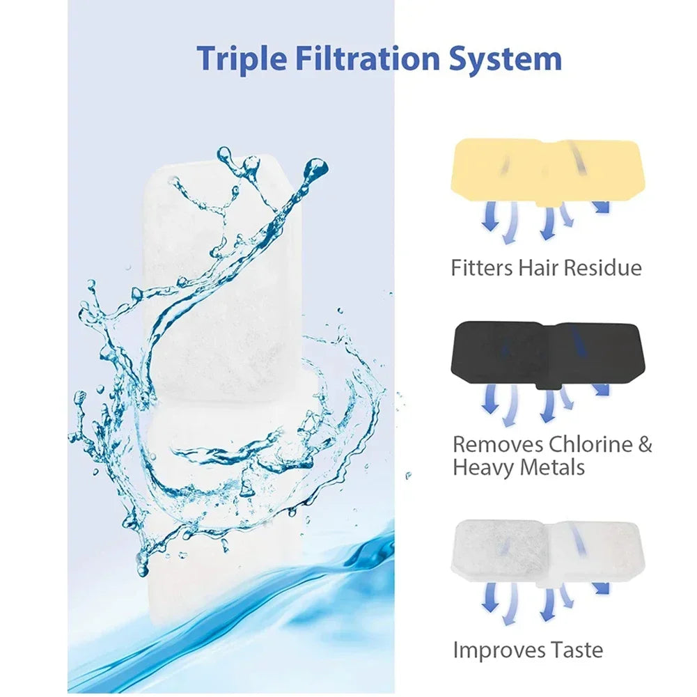 Cat Water Fountain Filter Professional Pet Fountain Replacement Activated Carbon Filters Accessories Cat Drinking Filters