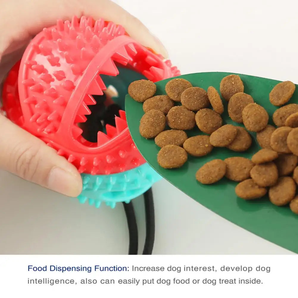 Dog Chew Toys,for Aggressive Chewers,Interactive Dog Suction Cup Toy,Teething Rope Toy,Dog Puzzle Treat Food Dispensing Ball Toy
