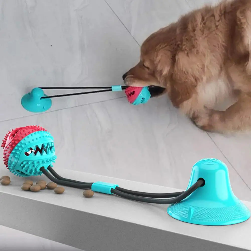 Dog Chew Toys,for Aggressive Chewers,Interactive Dog Suction Cup Toy,Teething Rope Toy,Dog Puzzle Treat Food Dispensing Ball Toy