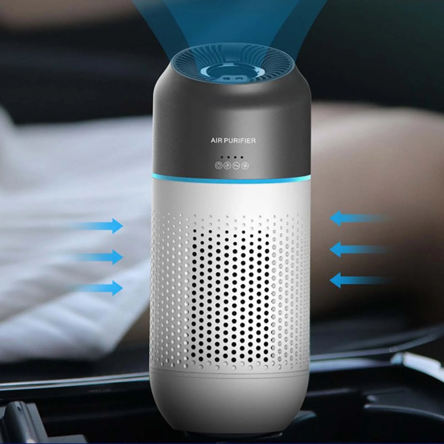Portable Air Purifier Silent Car Air Purifier for Tabletop Kitchen Home,Mini Air Cleaner for Car Silent Air Negative Generator