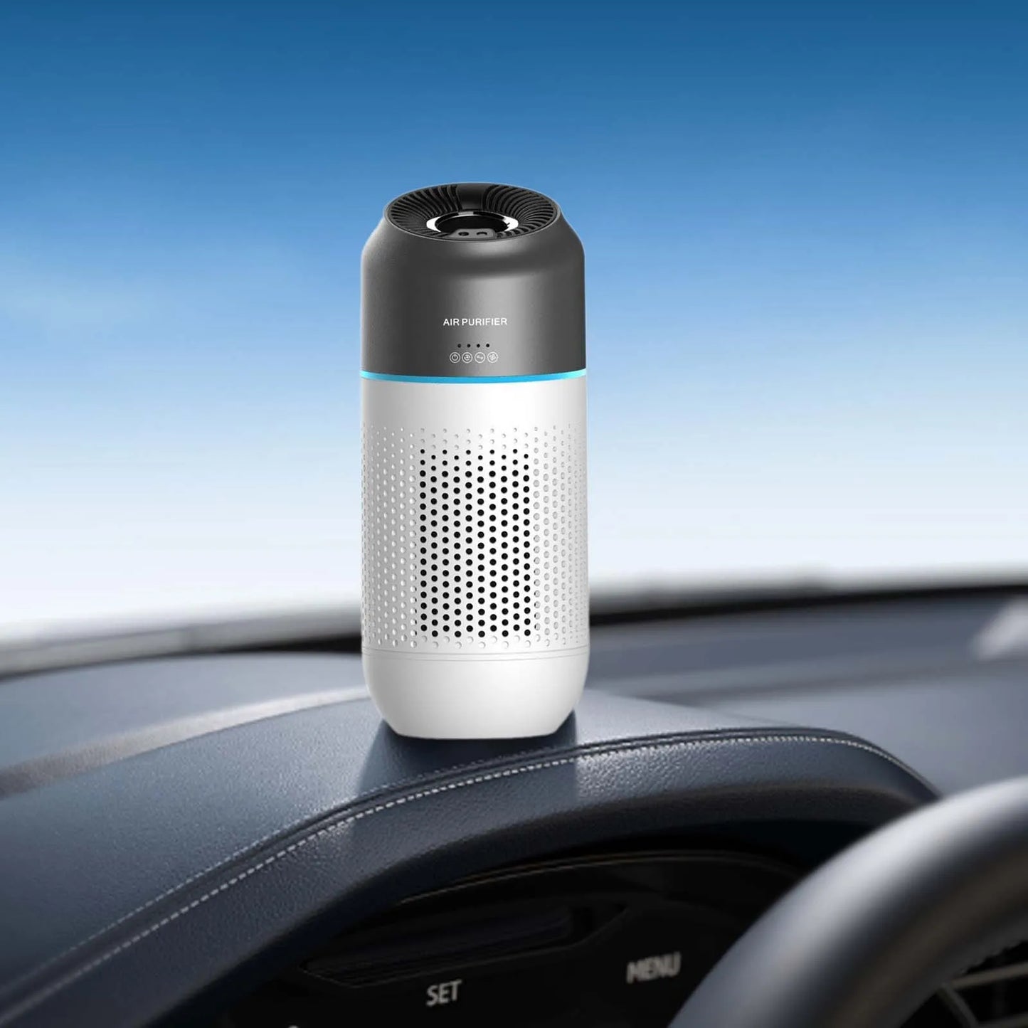 Portable Air Purifier Silent Car Air Purifier for Tabletop Kitchen Home,Mini Air Cleaner for Car Silent Air Negative Generator
