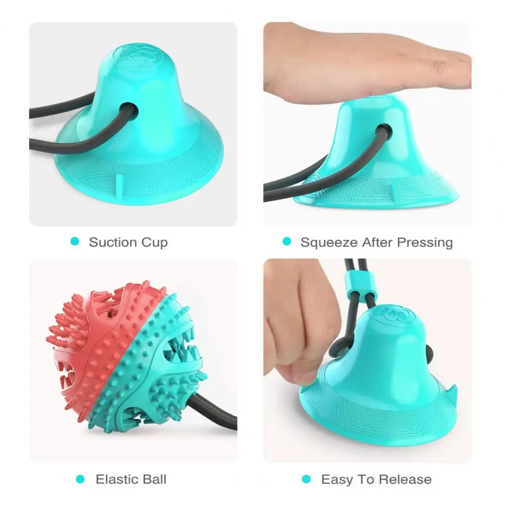 Dog Chew Toys,for Aggressive Chewers,Interactive Dog Suction Cup Toy,Teething Rope Toy,Dog Puzzle Treat Food Dispensing Ball Toy