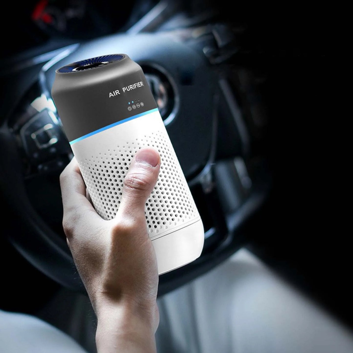 Portable Air Purifier Silent Car Air Purifier for Tabletop Kitchen Home,Mini Air Cleaner for Car Silent Air Negative Generator