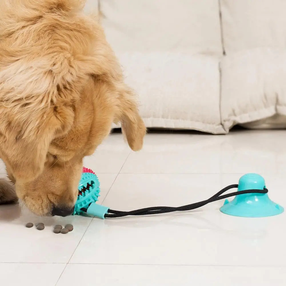 Dog Chew Toys,for Aggressive Chewers,Interactive Dog Suction Cup Toy,Teething Rope Toy,Dog Puzzle Treat Food Dispensing Ball Toy
