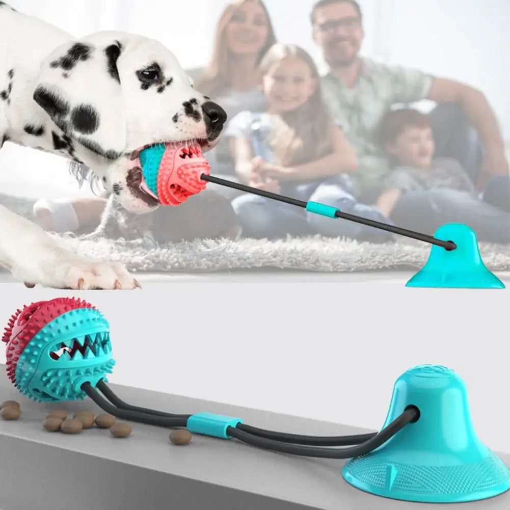 Dog Chew Toys,for Aggressive Chewers,Interactive Dog Suction Cup Toy,Teething Rope Toy,Dog Puzzle Treat Food Dispensing Ball Toy