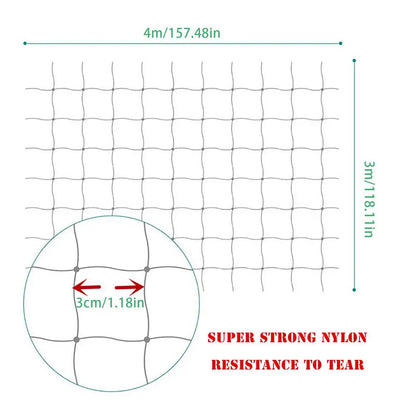 Pet Protection Net Nylon Anti Bird Cat Protective Sturdy Safe Wire Cover For Prevents Cats From Escaping Or Falling From Balcony