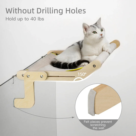 Easy-to-Wash Cat Window Perch Hammock - Winter Mat, Hanging Bed, Cushioned Pet Seat, and Cozy Sleep Shelf for Cats