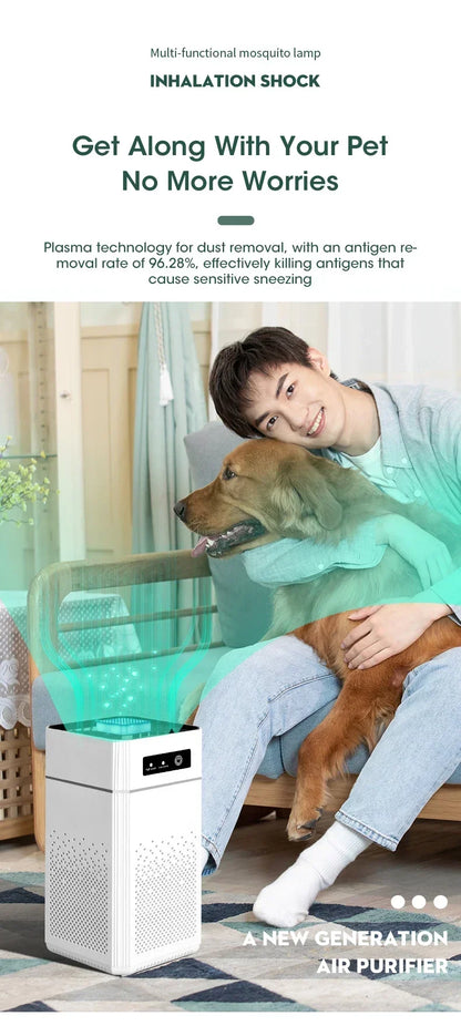 2025 Air Purifier Portable Desktop Air Freshener For Home Allergies and Pets Hair Smokers in Bedroom HEPA Filter Air Cleaner