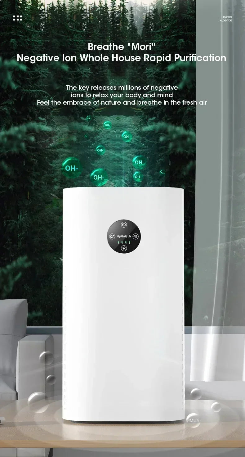 2025 Air Purifier Portable Desktop Air Freshener For Home Allergies and Pets Hair Smokers in Bedroom HEPA Filter Air Cleaner