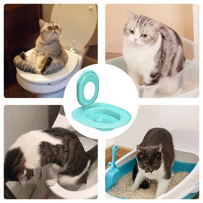Cat Toilet Seat Trainer Sand Box Cat Trainer Reusable Urinal Seat Potty Cat Hygiene Trainer For Pet Care Train Your Cat To Use