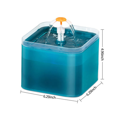 2L Cat Water Fountain 3 Water Modes Pet Fountain with LED Night Quiet Pump with 2 Cotton Filter for Cats and small Dogs