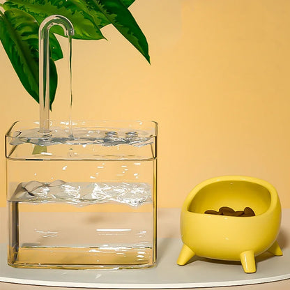 Cat Water Fountain Auto Filter Transparent Cat Drinker USB Electric Mute Recirculate Filtering Drinker for Cats Water Dispenser