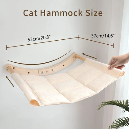 Cat Hammock Bed Wall Mounted Climbing Cats Kitty Bed Funiture Stable Shelf Perches Cat House for Sleeping Playing Accessories