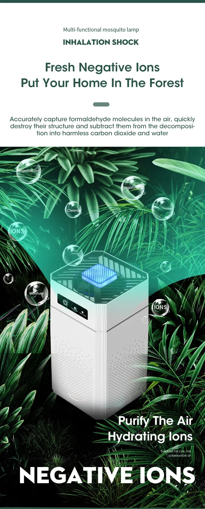 2025 Air Purifier Portable Desktop Air Freshener For Home Allergies and Pets Hair Smokers in Bedroom HEPA Filter Air Cleaner