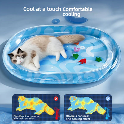 Pet summer cooling water mattress waterbed large dog inflatable water-filled cushion small cats cooler cat kennel cooling pad