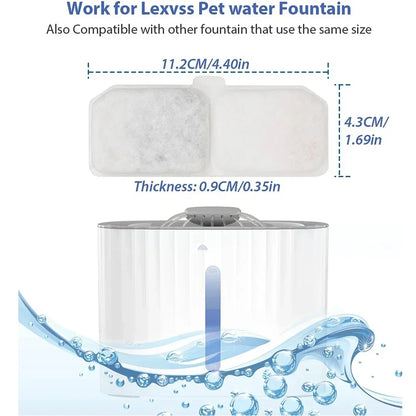 Cat Water Fountain Filter Professional Pet Fountain Replacement Activated Carbon Filters Accessories Cat Drinking Filters