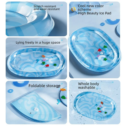 Pet summer cooling water mattress waterbed large dog inflatable water-filled cushion small cats cooler cat kennel cooling pad