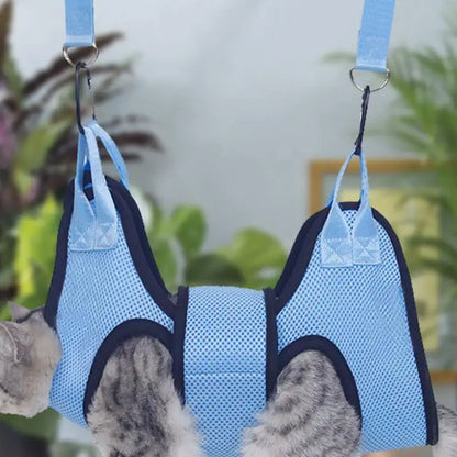 Dog Grooming Hammock  With Security Strap  Anti Scratch Pet Nail Trimming Hammock Dog Cat Beauty Hanging Pet Supplies