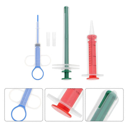Pet Medicine Feeder 2 Sets Tablet Feeders Pill Dispensers Shooters for Cats Dogs Durable Safe Easy Use Home Pet Store