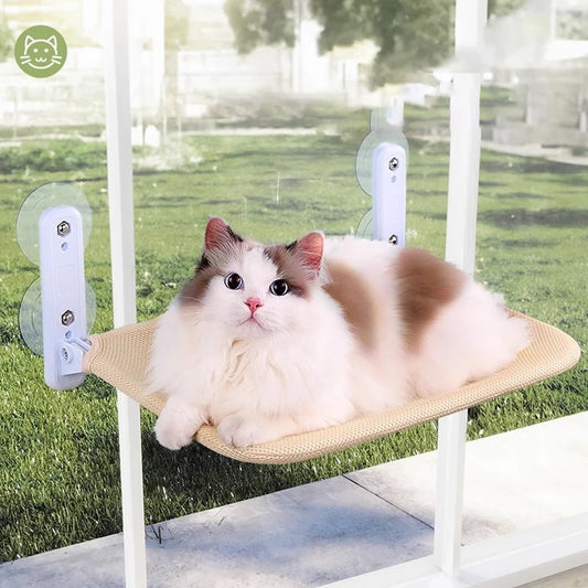 Foldable Cat Window Perch Cordless Cat Window Hammock with 4 Strong Suction Cups Windowsill Cat Beds Seat for Indoor Cats Inside