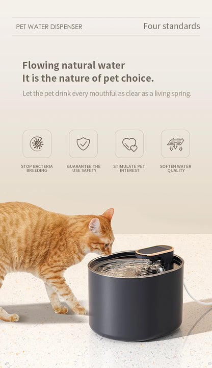 Cat Water Fountain 3L Automatic Water Dispenser with LED Light Ultra Silent Pet Drinking Water Fountain Automatic Pet Feeder