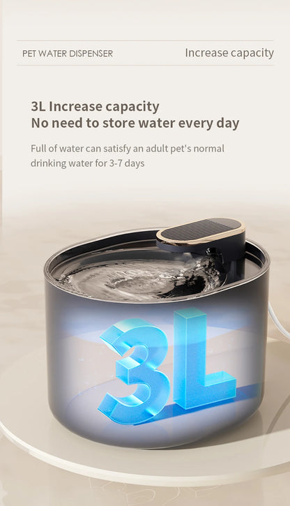 Cat Water Fountain 3L Automatic Water Dispenser with LED Light Ultra Silent Pet Drinking Water Fountain Automatic Pet Feeder