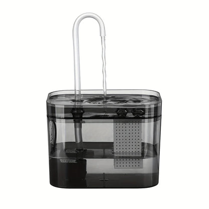 Cat Water Fountain with USB Dispenser Auto Filter Recirculate Black Transparent Cats Drinker Automatic Pet Drinking Accessories