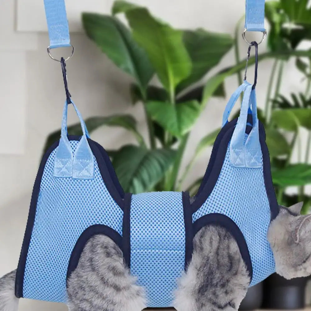 Dog Grooming Hammock  With Security Strap  Anti Scratch Pet Nail Trimming Hammock Dog Cat Beauty Hanging Pet Supplies