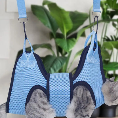 Dog Grooming Hammock  With Security Strap  Anti Scratch Pet Nail Trimming Hammock Dog Cat Beauty Hanging Pet Supplies