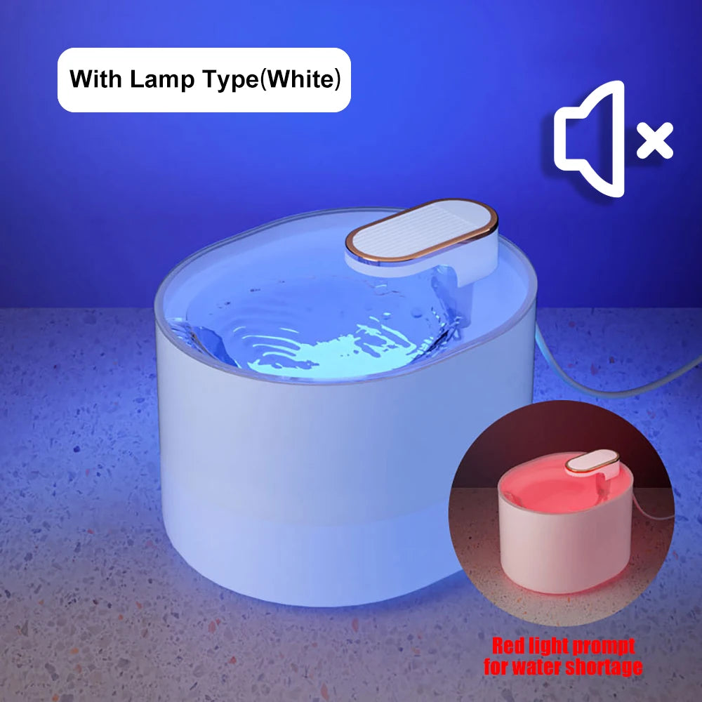 Cat Water Fountain 3L Automatic Water Dispenser with LED Light Ultra Silent Pet Drinking Water Fountain Automatic Pet Feeder