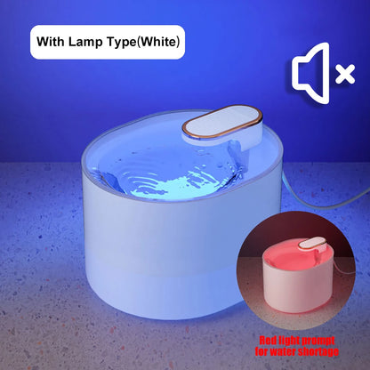Cat Water Fountain 3L Automatic Water Dispenser with LED Light Ultra Silent Pet Drinking Water Fountain Automatic Pet Feeder