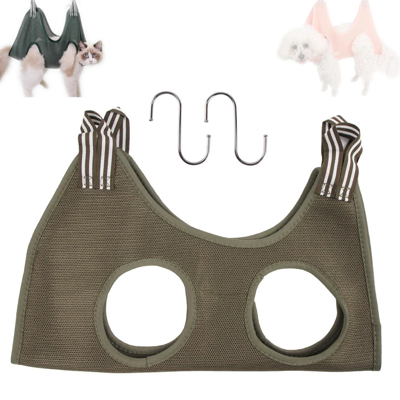 Dog Cat Grooming Hammock Fixed Bath Bag for Nail Cutting Anti Scratch Cat Trimming Restraint Bag Cat Beauty Hanging Pet Supplies