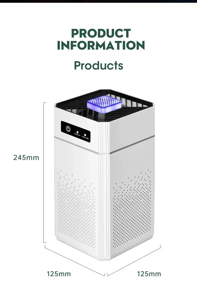 2025 Air Purifier Portable Desktop Air Freshener For Home Allergies and Pets Hair Smokers in Bedroom HEPA Filter Air Cleaner