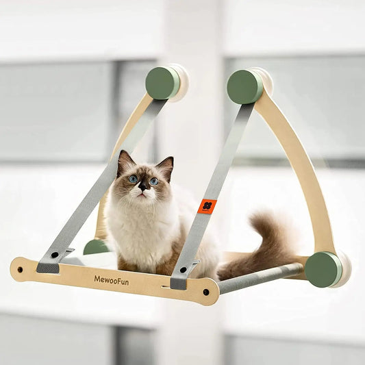 Mewoofun Sturdy Cat Window Perch Cat Window Hammock Cat Window Seat with Strong Suction Cups Holds Up to 30 lbs Grey