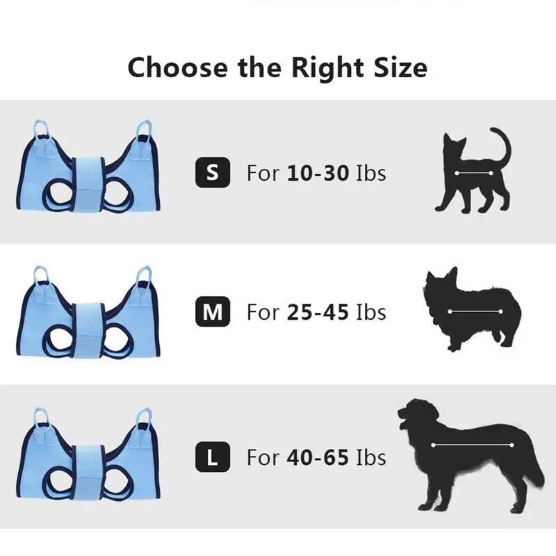 Dog Grooming Hammock  With Security Strap  Anti Scratch Pet Nail Trimming Hammock Dog Cat Beauty Hanging Pet Supplies