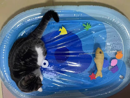 Pet summer cooling water mattress waterbed large dog inflatable water-filled cushion small cats cooler cat kennel cooling pad