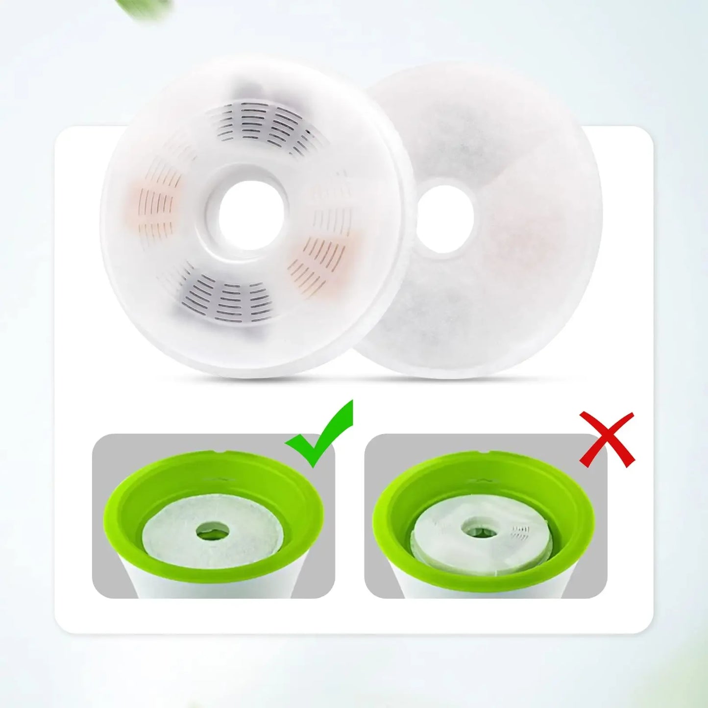 Cat Water Fountain Filters Compatible with Catit Water Fountain Pet Fountain Filter Replacement (6/12Pack)