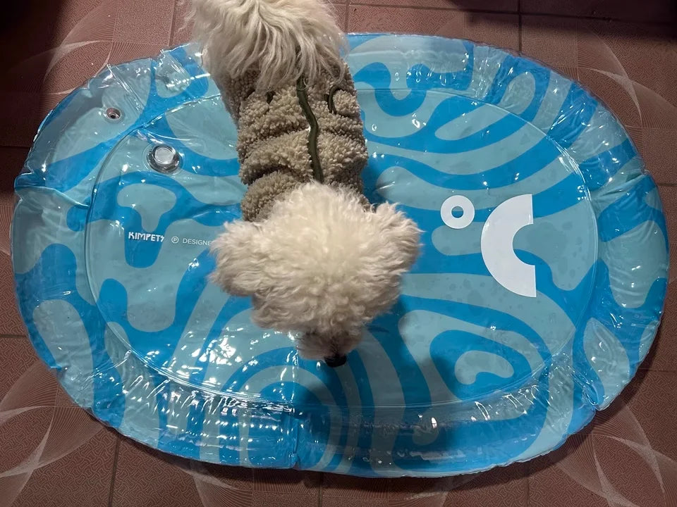 Pet summer cooling water mattress waterbed large dog inflatable water-filled cushion small cats cooler cat kennel cooling pad