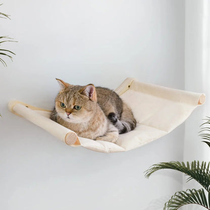 Cat Hammock Bed Wall Mounted Climbing Cats Kitty Bed Funiture Stable Shelf Perches Cat House for Sleeping Playing Accessories