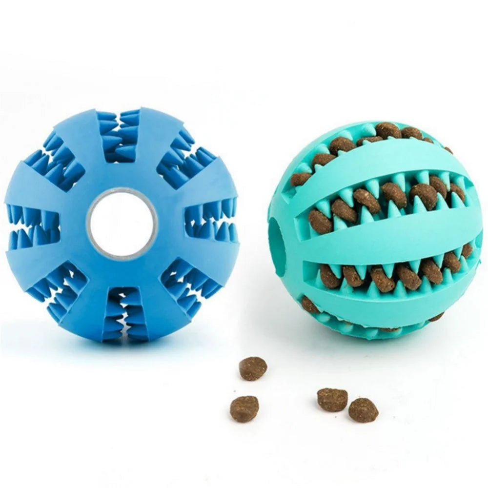 Dog Toy Interactive Rubber Dog Ball Toys for Dogs Puppy Cat Chewing Toys Funny Pet Tooth Cleaning Snack Ball Toy Pet Products