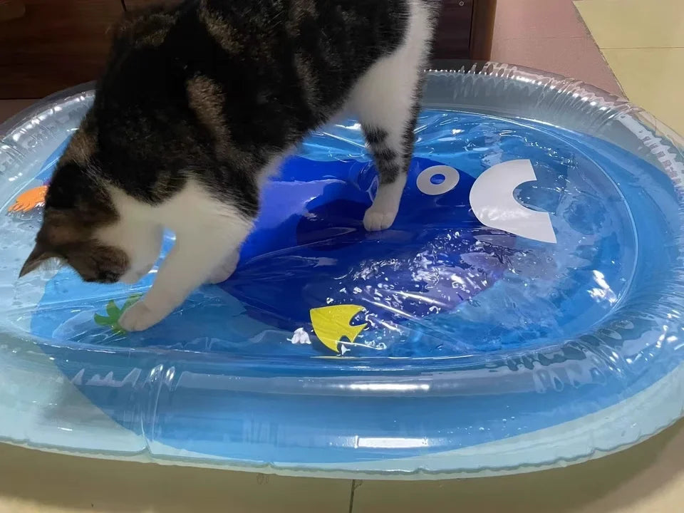 Pet summer cooling water mattress waterbed large dog inflatable water-filled cushion small cats cooler cat kennel cooling pad