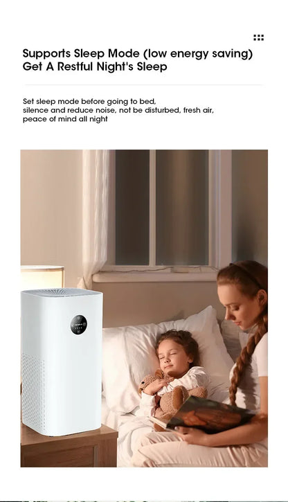 2025 Air Purifier Portable Desktop Air Freshener For Home Allergies and Pets Hair Smokers in Bedroom HEPA Filter Air Cleaner