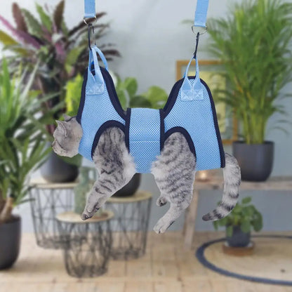 Dog Grooming Hammock  With Security Strap  Anti Scratch Pet Nail Trimming Hammock Dog Cat Beauty Hanging Pet Supplies